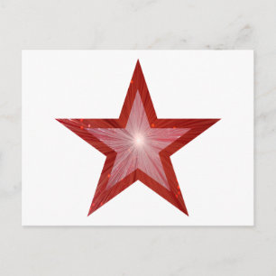 Rood Star-briefkaart wit Briefkaart