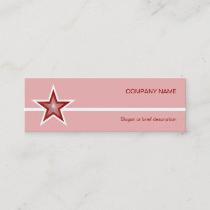 Rood Star witte lijn visitekaartje roze roze roze