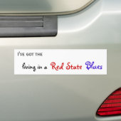 Rood-statesblut-bumpersticker - Gepersonaliseerd Bumpersticker (Op auto)