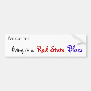 Rood-statesblut-bumpersticker - Gepersonaliseerd Bumpersticker