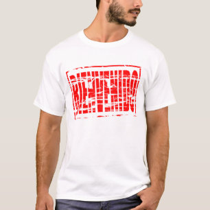Rood stempel effect Welkom (Welkom in Spa T-shirt