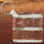 Rood stenen muur Concrete cementtextuur Sleutelhanger (Voorkant)