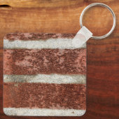 Rood stenen muur Concrete cementtextuur Sleutelhanger (Achterkant)