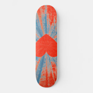 Rood sterburst valentijn hart skateboard