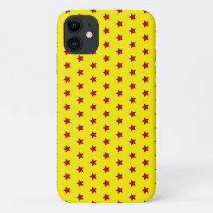 rood sterpatroon op geel iPhone 11 hoesje