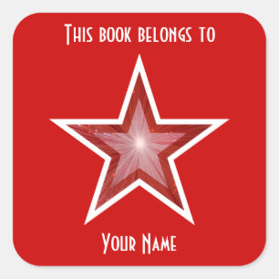 Rood sticker rode ster
