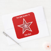 Rood sticker rode ster (Envelop)