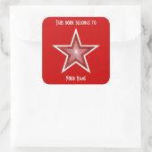 Rood sticker rode ster (Tas)
