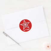 Rood sticker rood Star 'STAR' (Envelop)