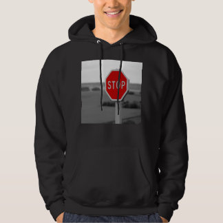 Rood stopverkeersbord Minimalistische fotografie Hoodie