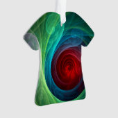 Rood Storm Abstract Kunst Acryl Shirt Ornament (voorkant)