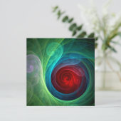 Rood Storm Bloemen Moderne Abstracte Kunst Kleuren (Staand voorkant)