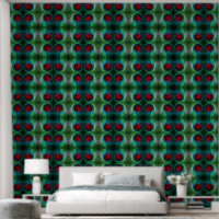 Rood Storm Bloemen Moderne Abstracte Kunst Kleuren