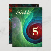 Rood Storm Bloemen Moderne Abstracte Kunst Kleuren Briefkaart (Voorkant / Achterkant)