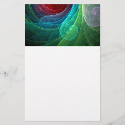 Rood Storm Bloemen Moderne Abstracte Kunst Kleuren Briefpapier (Voorkant)