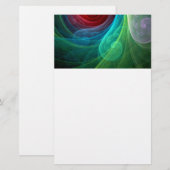 Rood Storm Bloemen Moderne Abstracte Kunst Kleuren Briefpapier (Voorkant / Achterkant)