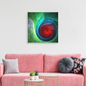 Rood Storm Bloemen Moderne Abstracte Kunst Kleuren Canvas Afdruk (Insitu (Woonkamer))