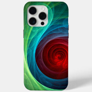 Rood Storm Bloemen Moderne Abstracte Kunst Kleuren iPhone 15 Pro Max Hoesje