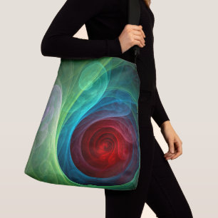 Rood Storm Bloemen Moderne Abstracte Kunst Kleuren Crossbody Tas