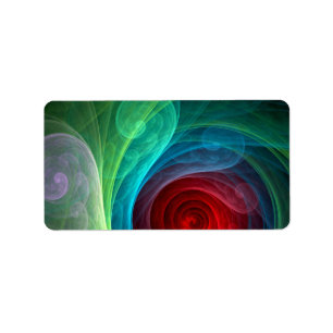 Rood Storm Bloemen Moderne Abstracte Kunst Kleuren Etiket