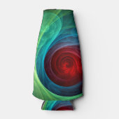 Rood Storm Bloemen Moderne Abstracte Kunst Kleuren Flesjeskoeler (Voorkant)