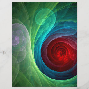 Rood Storm Bloemen Moderne Abstracte Kunst Kleuren Flyer