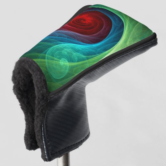 Rood Storm Bloemen Moderne Abstracte Kunst Kleuren Golfheadcover (3/4 voorkant)