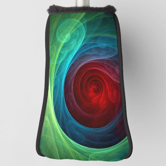 Rood Storm Bloemen Moderne Abstracte Kunst Kleuren Golfheadcover (Draai 90)