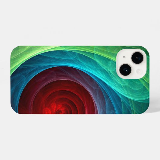 Rood Storm Bloemen Moderne Abstracte Kunst Kleuren iPhone Hoesje (Achterkant horizontaal)