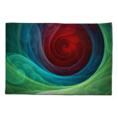 Rood Storm Bloemen Moderne Abstracte Kunst Kleuren Kussensloop (Achterkant)