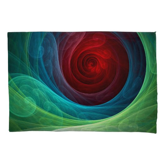 Rood Storm Bloemen Moderne Abstracte Kunst Kleuren Kussensloop (Voorkant)