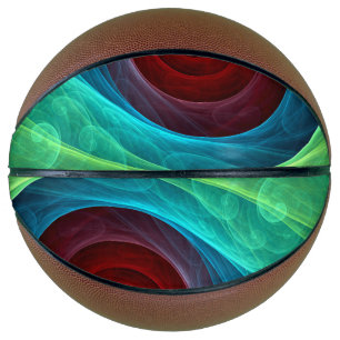 Rood Storm Bloemen Moderne Abstracte Kunst Kleuren Mini Basketbal