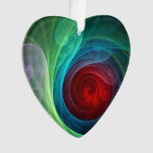 Rood Storm Bloemen Moderne Abstracte Kunst Kleuren Ornament (voorkant)