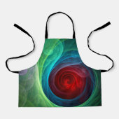 Rood Storm Bloemen Moderne Abstracte Kunst Kleuren Schort (Voorkant)