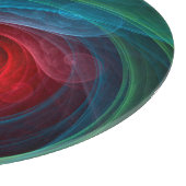 Rood Storm Bloemen Moderne Abstracte Kunst Kleuren Snijplank (Hoek)