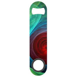 Rood Storm Bloemen Moderne Abstracte Kunst Kleuren Speed Flessenopener