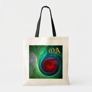 Rood Storm Bloemen Moderne Abstracte Kunst Kleuren Tote Bag
