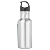 Rood Storm Bloemen Moderne Abstracte Kunst Kleuren Waterfles (Achterkant)