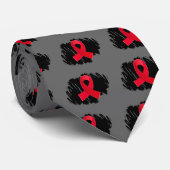 Rood streeklint met plakband stropdas (Opgerold)