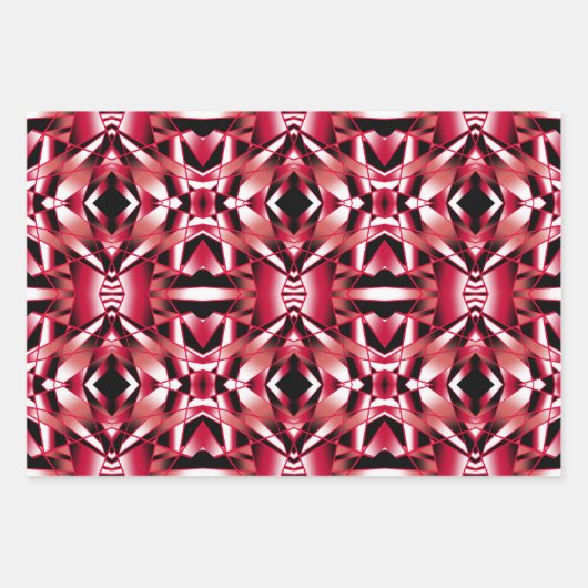 Rood stroomperspectief Kleurgradiënt gevuld Art Inpakpapier Vel (Voorkant)