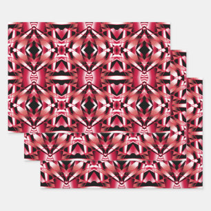 Rood stroomperspectief Kleurgradiënt gevuld Art Inpakpapier Vel