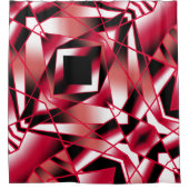 Rood stroomperspectief Verloopkleur gevuld Kunst Douchegordijn (Voorkant)