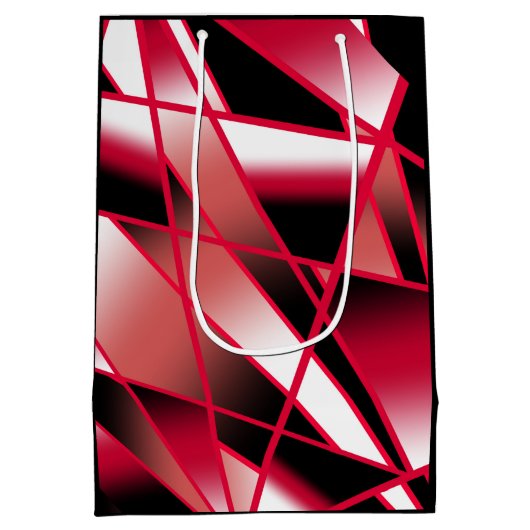 Rood stroomperspectief Verloopkleur gevuld Kunst Medium Cadeauzakje (Achterkant)