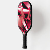 Rood stroomperspectief Verloopkleur gevuld Kunst Pickleball Paddle (Links)