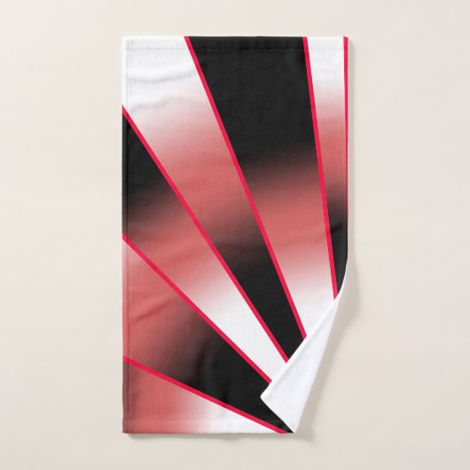 Rood-stroomperspectief Verloopkleur Vulling Tekeni Bad Handdoek (Handdoek)