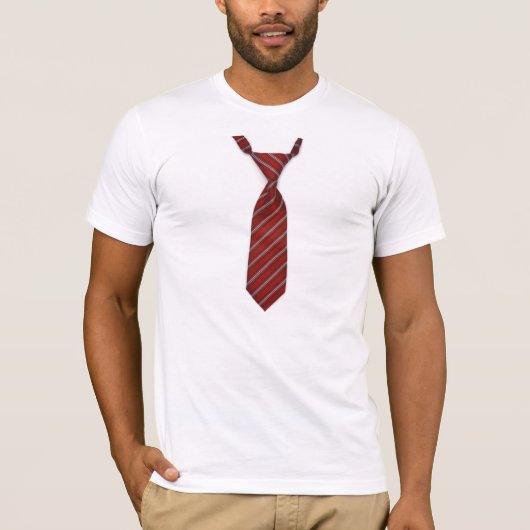 Rood STROPDAS T-shirt (Voorkant)