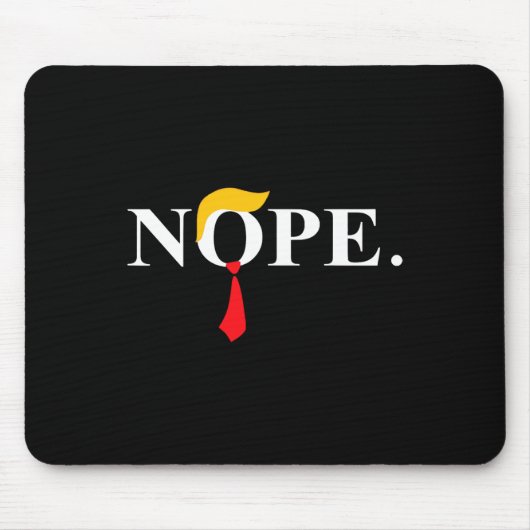 Rood Stropdas Trump Pruik Grappig Anti Trump Gift Muismat (Voorkant)