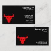 Rood stuursymbool - zwart visitekaartje (Voorkant / Achterkant)