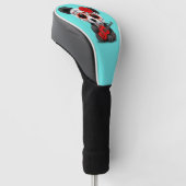 Rood suikerriet golfheadcover (Schuin)