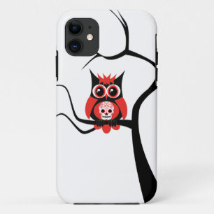 Rood suikerriet Huid Owl in Boom iPhone 5 Hoesje